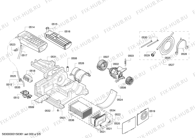 Схема №1 WT44E3X0FF с изображением Ручка для сушильной машины Siemens 00645123