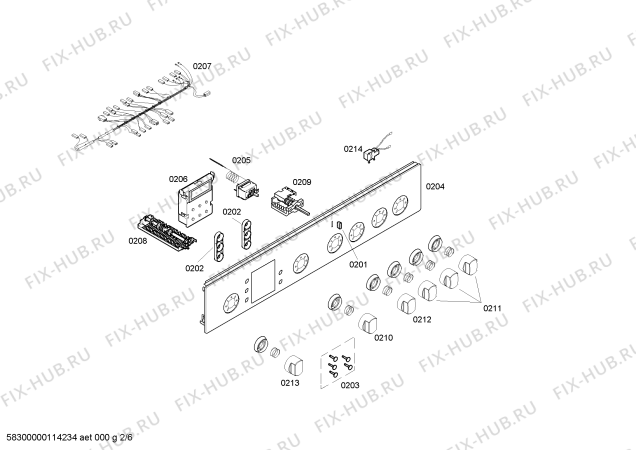 Схема №2 HSV74D050T с изображением Фронтальное стекло для плиты (духовки) Bosch 00243823