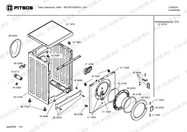Схема №3 WFDPI10GR Vario electronic 1000 с изображением Панель управления для стиральной машины Bosch 00364832