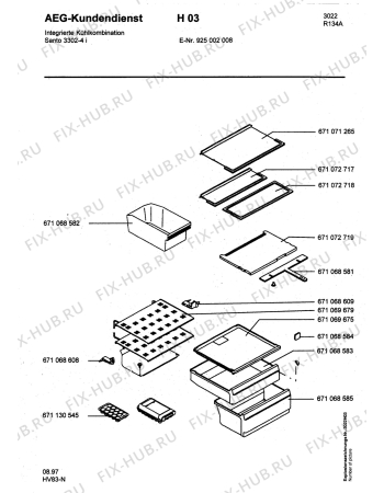 Схема №1 S3302I с изображением Лоток (форма) для холодильной камеры Aeg 8996710685828