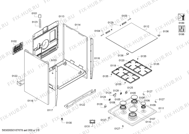 Схема №2 FRS3110GTL с изображением Панель управления для духового шкафа Bosch 00743643