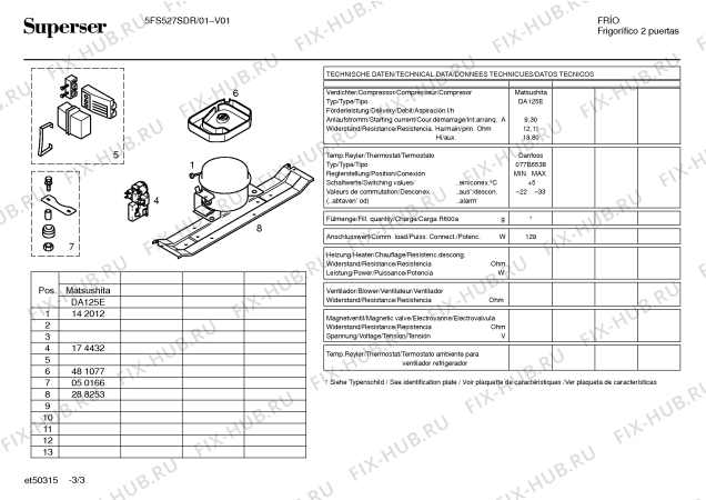 Схема №3 5FS527SDR с изображением Панель для холодильной камеры Bosch 00361640