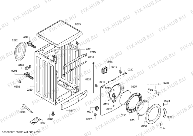 Схема №2 WAE24366BY Maxx 6 VarioPerfect с изображением Краткая инструкция для стиральной машины Bosch 00733070