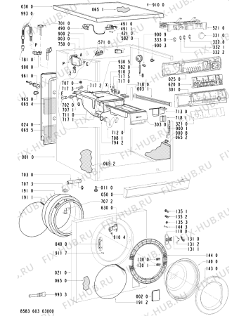 Схема №1 WAK 6950 с изображением Декоративная панель для стиралки Whirlpool 481245214769