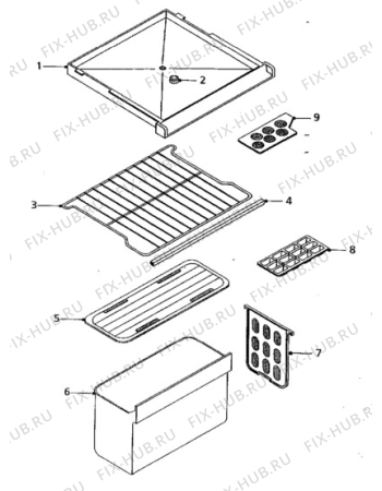 Взрыв-схема комплектующей Electrolux RF512 - Схема узла Furniture