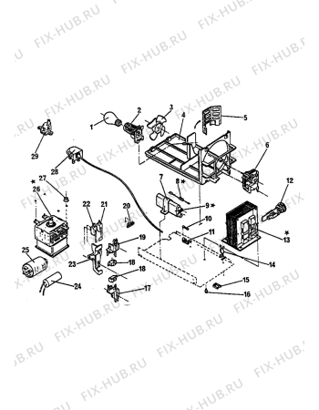 Взрыв-схема микроволновой печи Electrolux NF4065W - Схема узла Microwave equipment