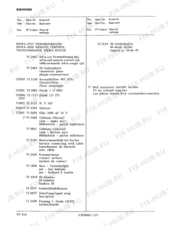 Схема №7 FS8167 с изображением Инструкция по эксплуатации для телевизора Siemens 00530340