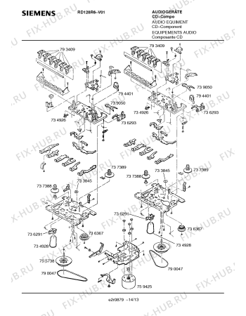 Схема №5 RD127G6 с изображением Лентопротяжный механизм для кондиционера Siemens 00783131