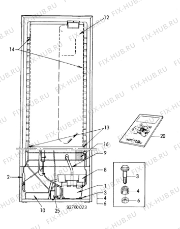 Взрыв-схема холодильника Electrolux RP1446SLE - Схема узла C10 Cold, users manual