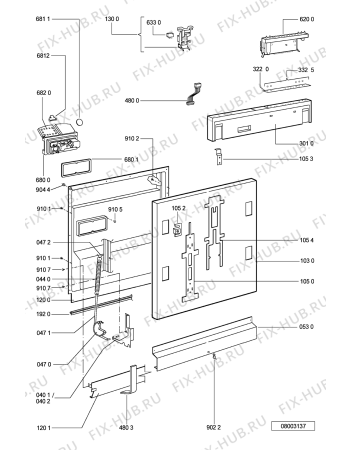 Взрыв-схема посудомоечной машины Bauknecht GSX 7451-1 - Схема узла