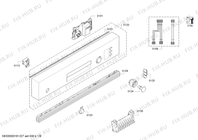 Схема №2 SMI40E55IL SilencePlus made in Germany с изображением Передняя панель для посудомойки Bosch 00791385