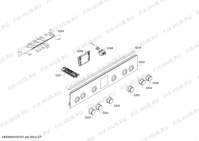 Взрыв-схема плиты (духовки) Bosch HGD745350H - Схема узла 02