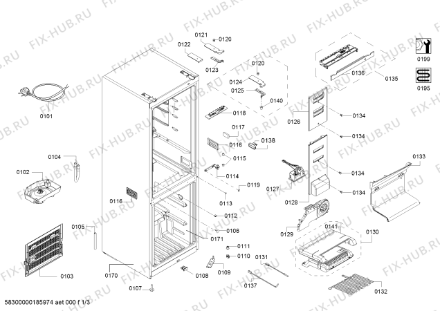 Схема №2 KG32NV22EC с изображением Стеклянная полка для холодильника Siemens 00791545