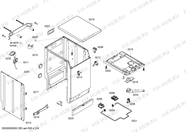 Взрыв-схема стиральной машины Siemens WXTS851EU SIWAMAT XTS 851 - Схема узла 02