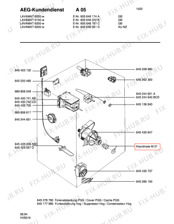 Взрыв-схема стиральной машины Aeg LAV6100DIG-W GB - Схема узла Electrical equipment