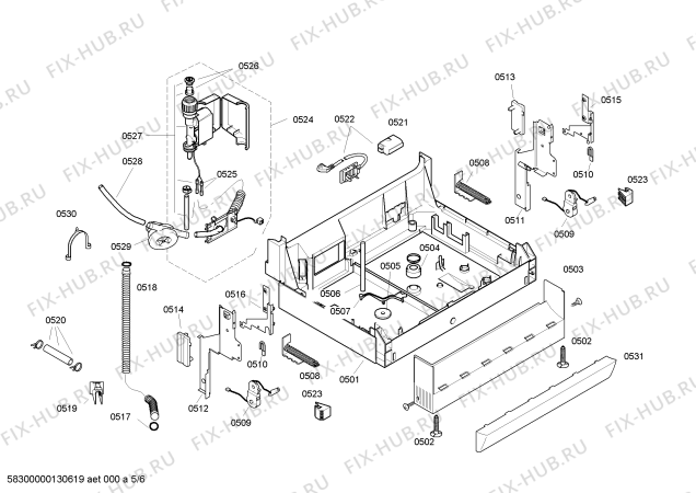 Схема №4 DGS5718 с изображением Панель управления для посудомойки Bosch 00669658