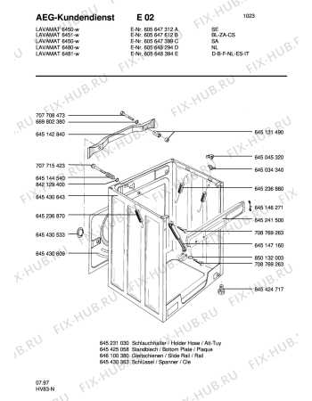 Взрыв-схема стиральной машины Aeg LAV6481 - Схема узла Housing 001