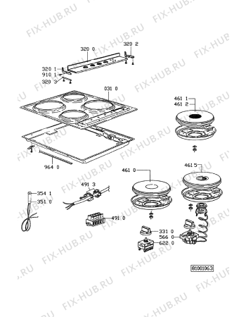 Схема №1 BFM 3220 IN с изображением Шуруп для плиты (духовки) Whirlpool 481950213339