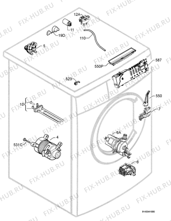 Взрыв-схема стиральной машины Zanussi ZWH6195 - Схема узла Electrical equipment 268