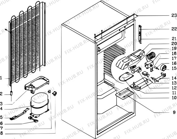 Схема №2 RF2436 (F006023) с изображением Рамка для холодильной камеры Indesit C00129913