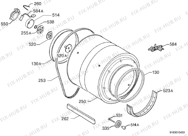 Взрыв-схема сушильной машины Aeg Electrolux T36600 - Схема узла Functional parts 267