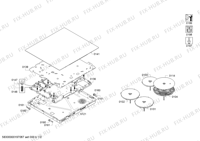 Схема №2 EH645BFB1E с изображением Модуль управления для плиты (духовки) Bosch 11009137