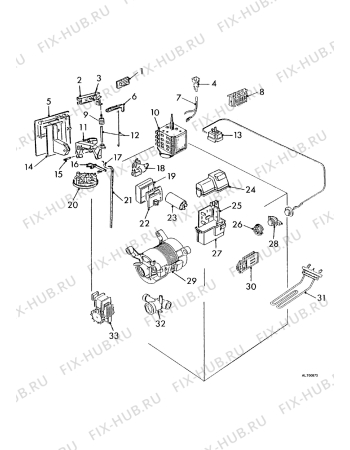 Взрыв-схема стиральной машины Electrolux 1085TLROYAL - Схема узла Electrical equipment