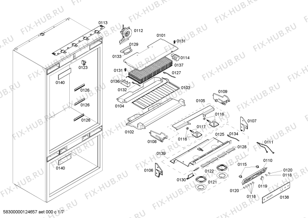 Схема №2 B36IB70NSP с изображением Монтажный набор для холодильника Bosch 00668530