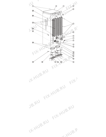Взрыв-схема холодильника Ariston MB2185NFLZ (F030937) - Схема узла