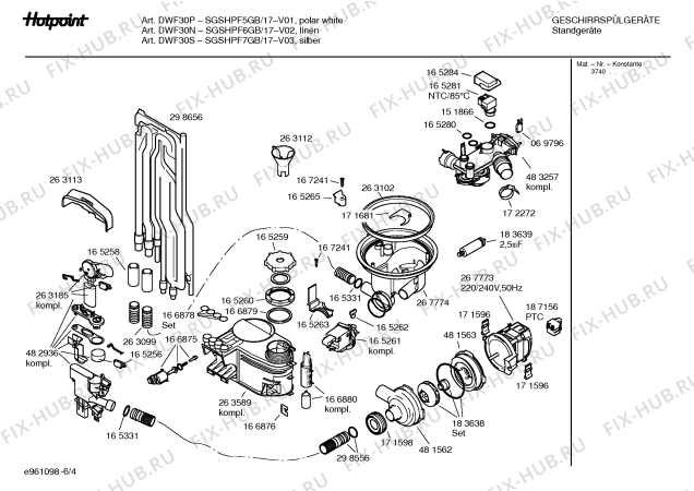 Схема №2 SGSHPE3GB Art.: DWF60S с изображением Столешница для посудомойки Bosch 00216531