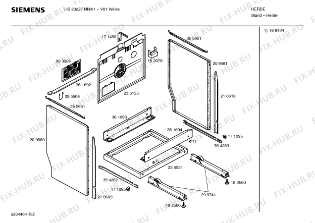 Схема №3 HS23227NN с изображением Инструкция по эксплуатации для духового шкафа Siemens 00583639