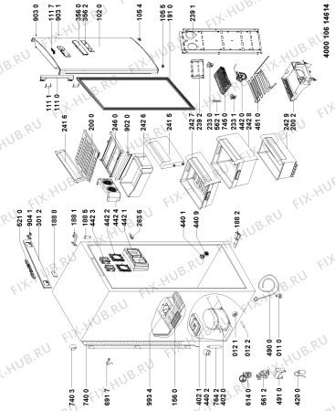 Схема №1 WVE1899 NF W с изображением Дверца для холодильника Whirlpool 481010595416