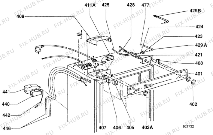 Взрыв-схема холодильника Electrolux RM4230R2 - Схема узла Functional parts