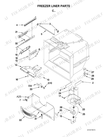 Схема №2 G37025PEAW с изображением Запчасть для холодильной камеры Whirlpool 481201230776