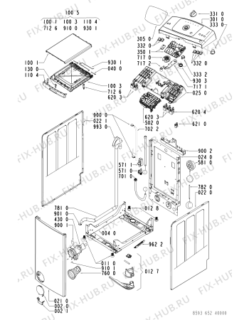 Схема №2 AWE 6511 с изображением Тумблер для стиральной машины Whirlpool 481228210169