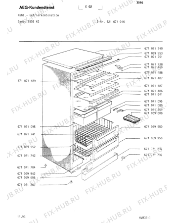 Схема №1 621671017 с изображением Обрамление полки для холодильника Aeg 8996710699522