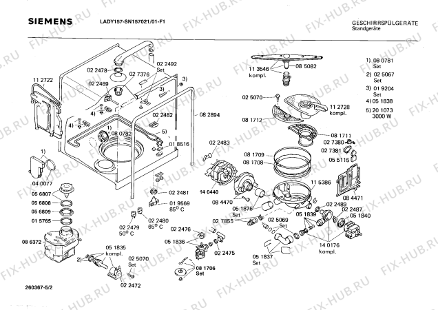 Схема №3 SN157021 с изображением Панель для посудомоечной машины Siemens 00117988