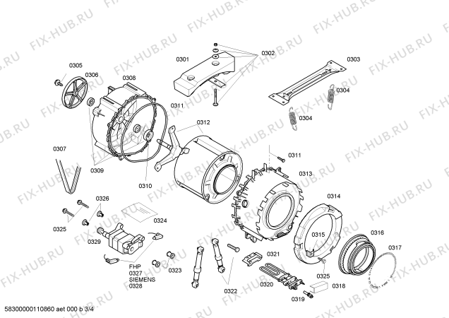 Схема №4 3TS637C TS637 с изображением Панель управления для стиралки Bosch 00442467