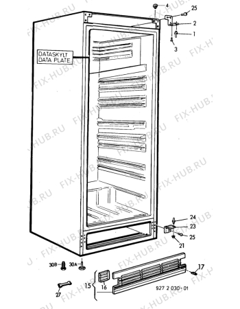 Взрыв-схема холодильника Zanussi Z3860PR - Схема узла C10 Cabinet