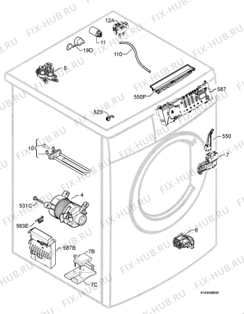 Взрыв-схема стиральной машины Aeg Electrolux L76658 VERS. SILVER - Схема узла Electrical equipment 268