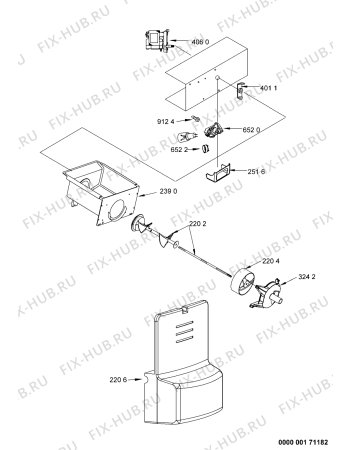 Взрыв-схема холодильника Whirlpool 20RU-D3J A+ 600 - Схема узла