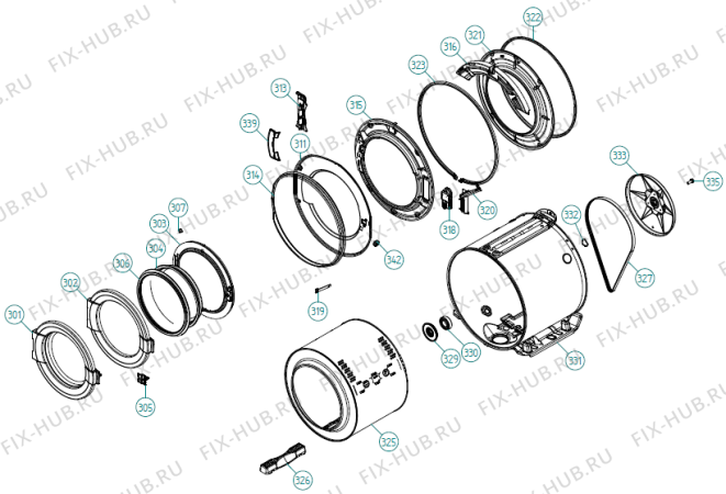 Схема №1 WMC63VACS US   -Stainless (341576, WM70.C) с изображением Рамка для стиралки Gorenje 503246