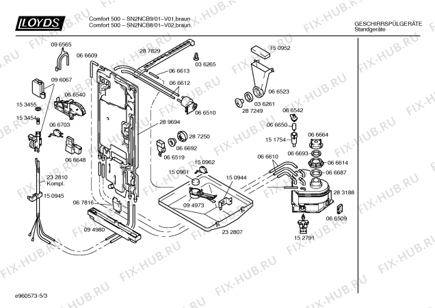 Схема №2 SN2NCB8 с изображением Панель управления для посудомоечной машины Bosch 00288116
