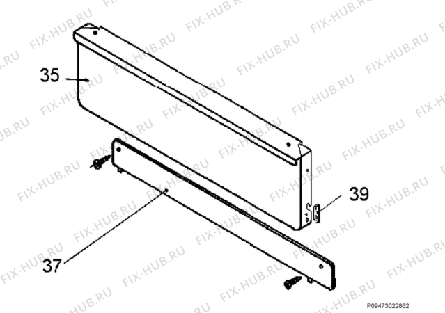 Взрыв-схема плиты (духовки) Electrolux EKK5024 - Схема узла Section 2