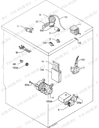 Взрыв-схема стиральной машины Privileg 053392 7 - Схема узла Electrical equipment 268
