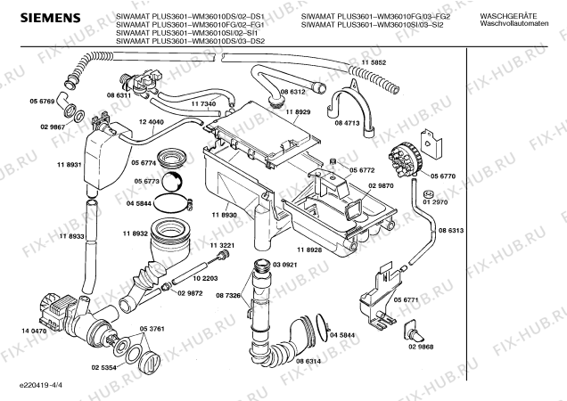 Схема №2 WM36010SI SIWAMAT PLUS 3601 с изображением Панель управления для стиралки Siemens 00119997