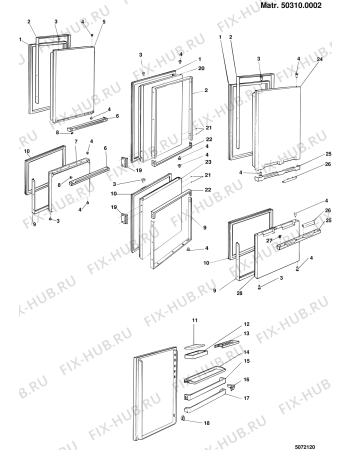 Взрыв-схема холодильника Indesit GC2381WYE (F008338) - Схема узла