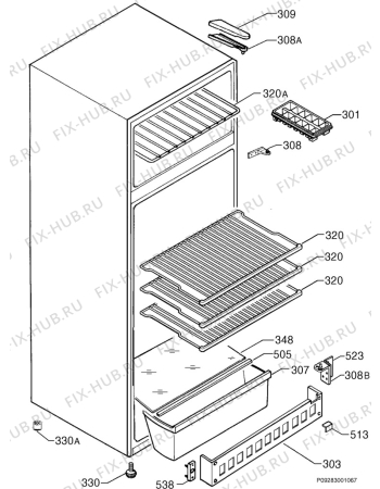 Взрыв-схема холодильника Corbero FD6165S/0 - Схема узла Housing 001
