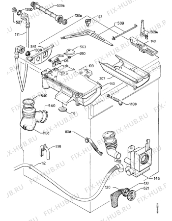 Взрыв-схема стиральной машины Husqvarna Electrolux QW1042H - Схема узла Hydraulic System 272