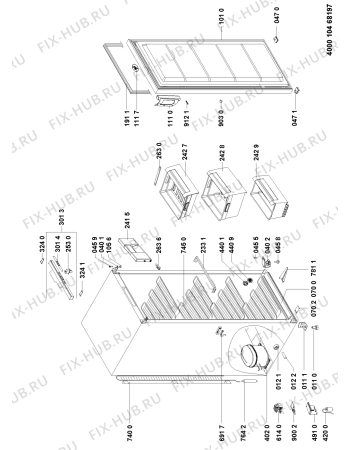 Схема №1 ACO 055 с изображением Дверка для холодильника Whirlpool 480132102898